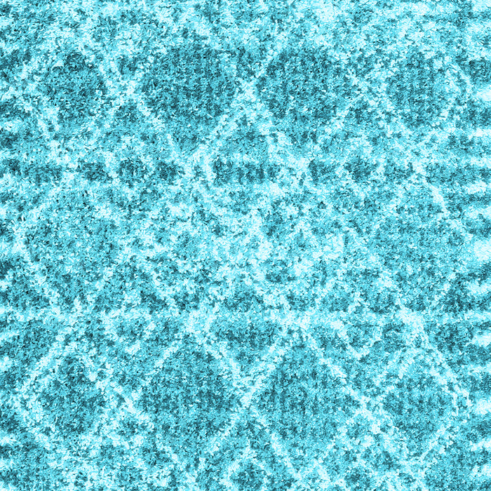 Machine Washable Trellis Light Blue Modern Rug, wshcon3030lblu