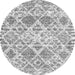 Machine Washable Trellis Gray Modern Rug, wshcon3030gry