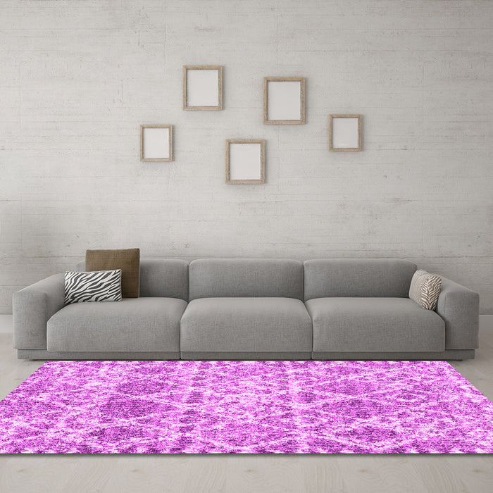 Machine Washable Trellis Pink Modern Rug in a Living Room, wshcon3030pnk