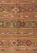 Machine Washable Oriental Brown Traditional Rug, wshcon3031brn