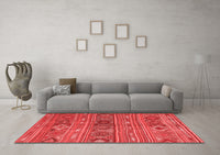 Machine Washable Oriental Red Traditional Rug, wshcon3031red