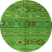 Square Oriental Green Traditional Rug, con3031grn