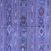 Closeup of Machine Washable Oriental Blue Traditional Rug, wshcon3031blu