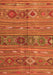 Serging Thickness of Machine Washable Oriental Orange Traditional Area Rugs, wshcon3031org