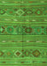 Serging Thickness of Machine Washable Oriental Green Traditional Area Rugs, wshcon3031grn