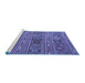 Sideview of Machine Washable Oriental Blue Traditional Rug, wshcon3031blu