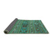 Sideview of Oriental Turquoise Traditional Rug, con3031turq