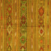 Square Oriental Yellow Traditional Rug, con3031yw