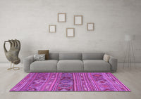 Machine Washable Oriental Purple Traditional Rug, wshcon3031pur