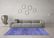 Machine Washable Oriental Blue Traditional Rug in a Living Room, wshcon3031blu