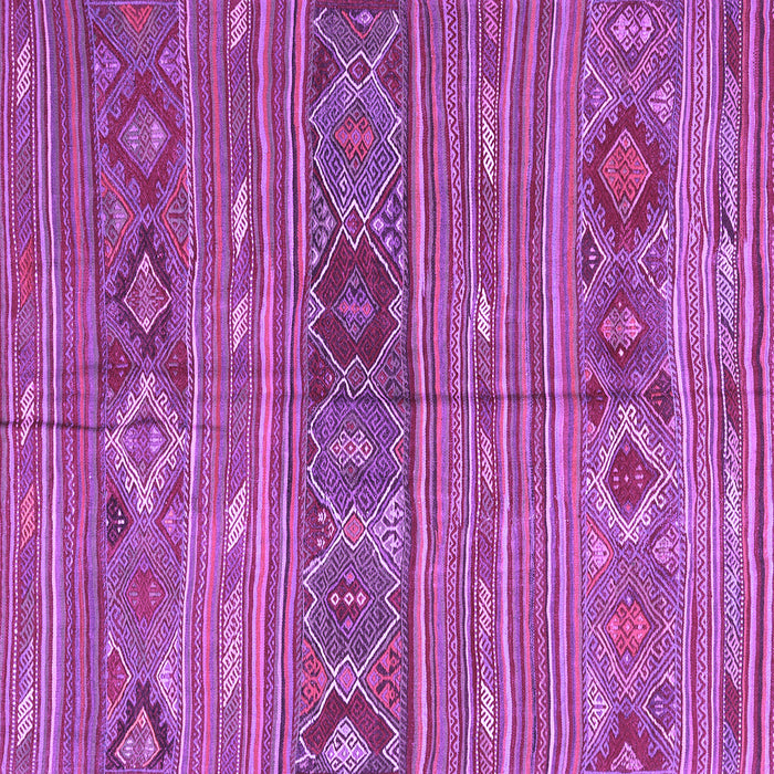 Square Machine Washable Oriental Purple Traditional Area Rugs, wshcon3031pur