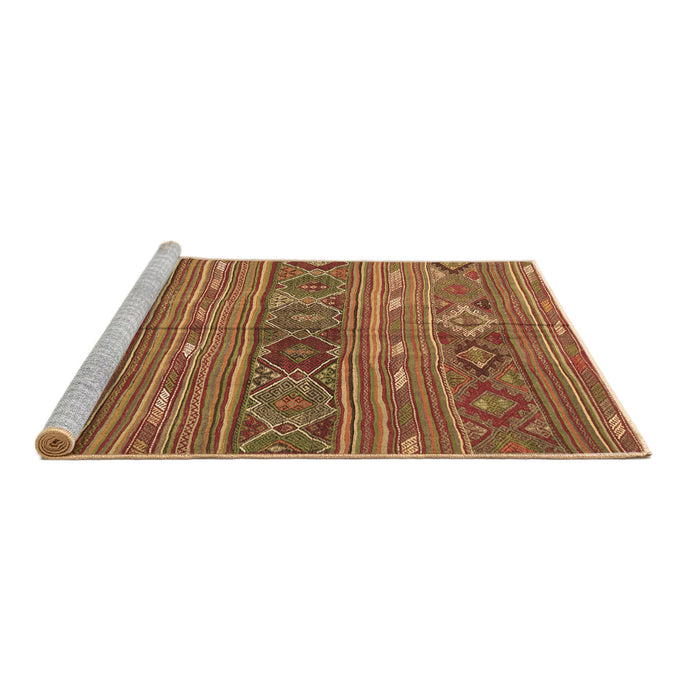 Sideview of Machine Washable Oriental Brown Traditional Rug, wshcon3031brn