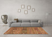 Machine Washable Oriental Brown Traditional Rug in a Living Room,, wshcon3031brn