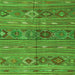 Serging Thickness of Oriental Green Traditional Rug, con3031grn