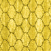 Square Trellis Yellow Modern Rug, con3032yw