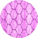 Round Trellis Pink Modern Rug, con3032pnk