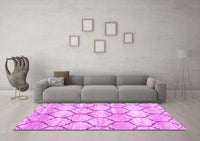 Machine Washable Trellis Pink Modern Rug, wshcon3032pnk