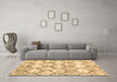 Machine Washable Trellis Brown Modern Rug in a Living Room,, wshcon3032brn