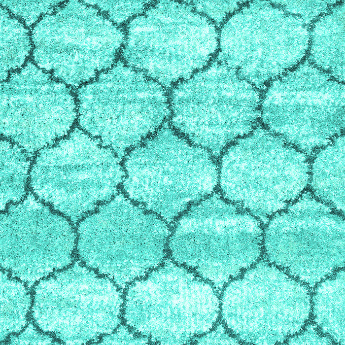 Machine Washable Trellis Turquoise Modern Area Rugs, wshcon3032turq