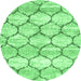 Round Trellis Emerald Green Modern Rug, con3032emgrn