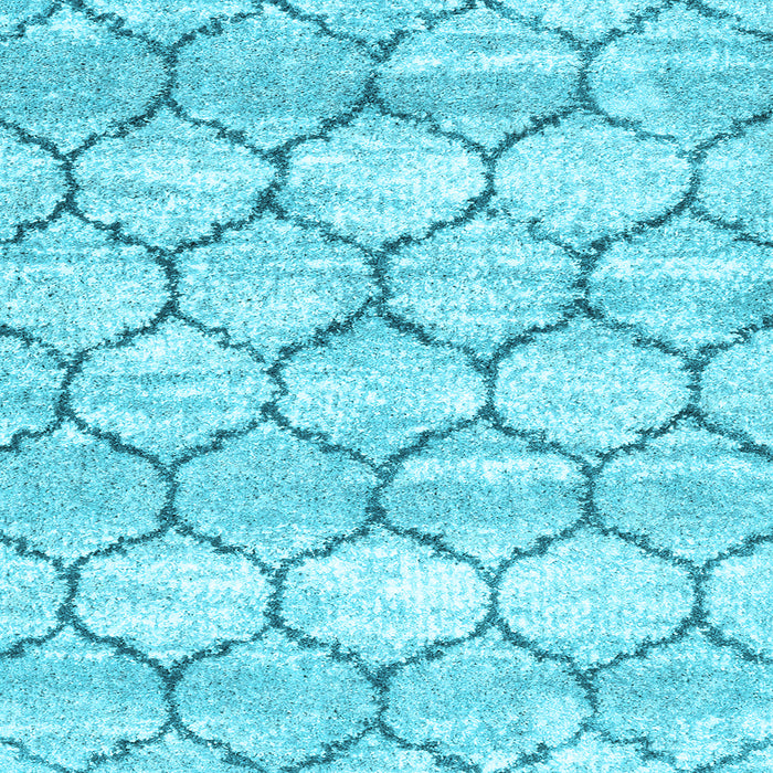 Square Machine Washable Trellis Light Blue Modern Rug, wshcon3032lblu