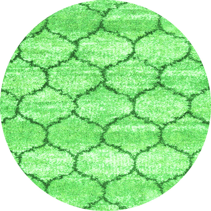 Machine Washable Trellis Green Modern Area Rugs, wshcon3032grn