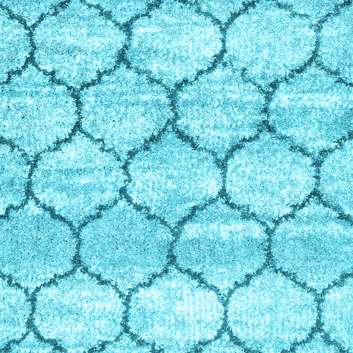 Machine Washable Trellis Light Blue Modern Rug, wshcon3032lblu