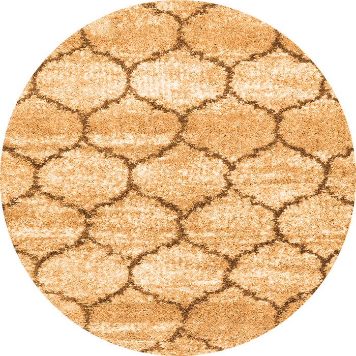 Square Trellis Orange Modern Rug, con3032org