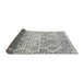 Thickness of Contemporary Gray Trellis Rug, con3033