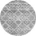 Machine Washable Trellis Gray Modern Rug, wshcon3033gry