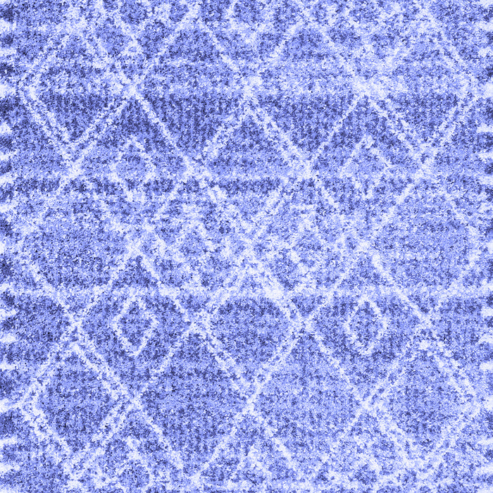 Machine Washable Trellis Blue Modern Rug, wshcon3033blu