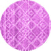 Round Trellis Pink Modern Rug, con3033pnk