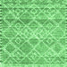 Square Trellis Emerald Green Modern Rug, con3033emgrn