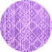 Round Trellis Purple Modern Rug, con3033pur