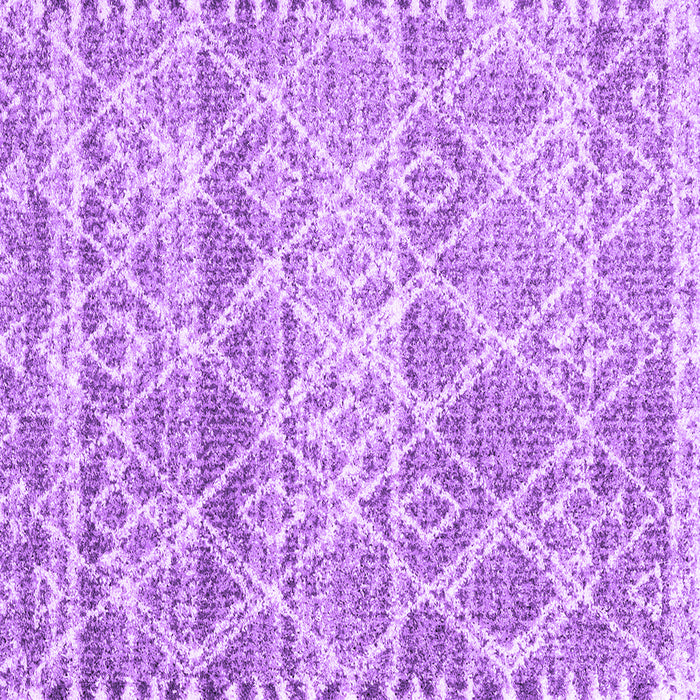 Square Machine Washable Trellis Purple Modern Area Rugs, wshcon3033pur