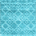 Square Trellis Light Blue Modern Rug, con3033lblu