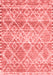 Trellis Red Modern Area Rugs