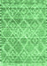 Machine Washable Trellis Emerald Green Modern Area Rugs, wshcon3033emgrn