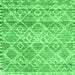 Serging Thickness of Trellis Green Modern Rug, con3033grn