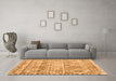 Machine Washable Trellis Orange Modern Area Rugs in a Living Room, wshcon3033org