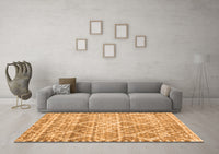 Machine Washable Trellis Orange Modern Rug, wshcon3033org