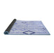 Sideview of Solid Blue Modern Rug, con3034blu