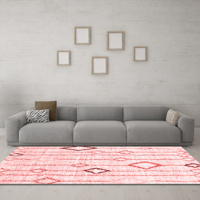 Modern Red Washable Rugs