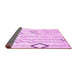 Sideview of Solid Pink Modern Rug, con3034pnk