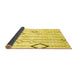 Sideview of Solid Yellow Modern Rug, con3034yw