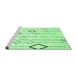 Sideview of Machine Washable Solid Emerald Green Modern Area Rugs, wshcon3034emgrn