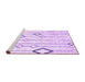 Sideview of Machine Washable Solid Purple Modern Area Rugs, wshcon3034pur