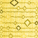 Square Machine Washable Solid Yellow Modern Rug, wshcon3034yw