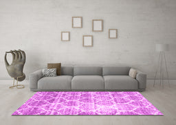 Machine Washable CON3035X Pink CON3035X Rug in a Living Room, wshcon3035pnk