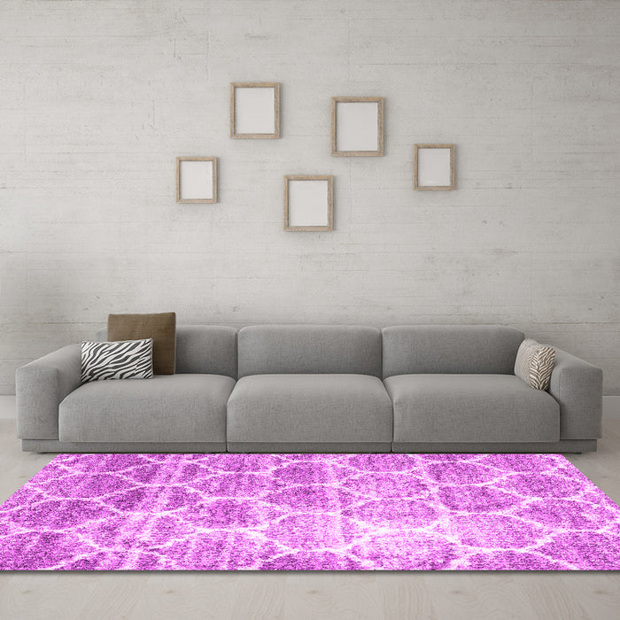 Machine Washable CON3035X Pink CON3035X Rug in a Living Room, wshcon3035pnk